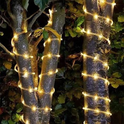 Luci decorative da esterno a energia solare – 300 LED, 30 m – Bianche e multicolore – LED integrati – Alimentazione solare (1/5)