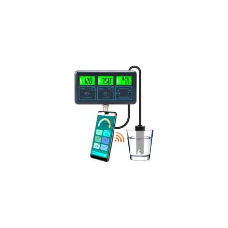 Testeur de qualité de l'eau 7 en 1 – Analyseur pH, EC, TDS, ORP, humidité, température – Application Wi-Fi pour données en temps réel - WIFI 7 EN (1/5)