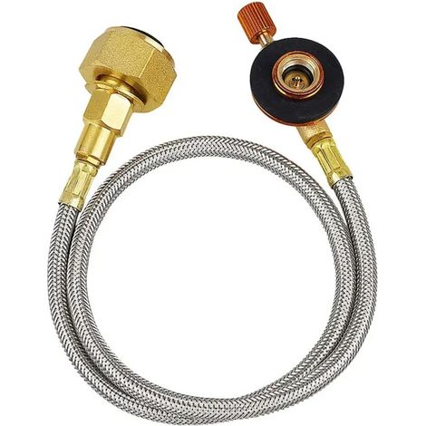 Adaptateur de conversion pour cartouche de gaz, embout, type bouteille, entrée, vis, valve, sortie, réchaud à gaz de camping, recharge de butane, adaptateur pour réchauds de cuisine portables (1/5)