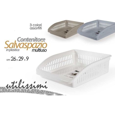 Kaela - Contenitore Salvaspazio Multiuso In Plastica 26x29x9cm 3 Colori Assortiti 838682 -