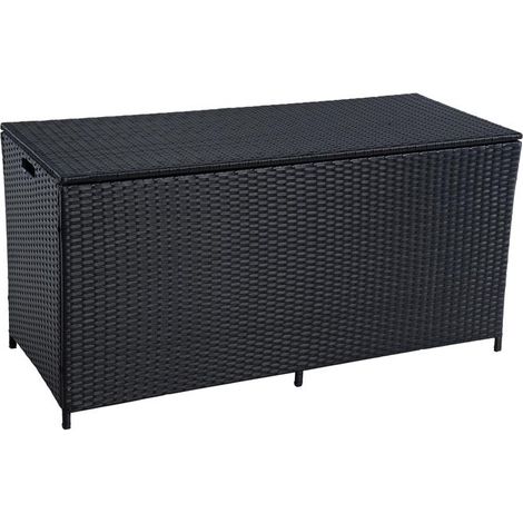 Estexo – Coffre de rangement extérieur en polyrotin 114 x 54 x 64 cm – Structure métallique tressée – Protection contre saleté et insectes (1/5)