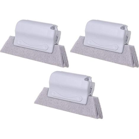 Brosse Pour Rainures De Fenêtre - Manche Abs Antidérapant - Tête Éponge Détachable Et Lavable - Idéal Pour Joints Et Profils - Lot De 1 (1/5)