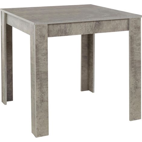 Lynn Table à manger en effet béton 4 personnes L80 (1/4)