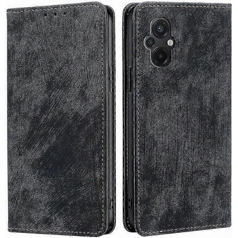 Étui magnétique en cuir pour téléphone avec protection RFID, compatible appareils 4G, finition premium, portefeuille élégant, poches multiples, fermeture aimantée robuste, usage quotidien, modèle univ (1/4)