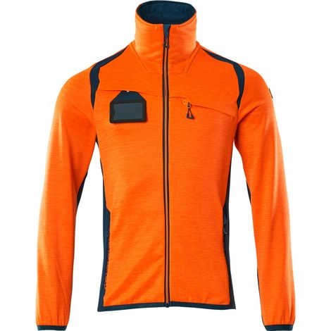 Mascot Fleecepullover mit Reißverschluss 19403 Gr. 5XL hi-vis orange/dunkelpetroleum