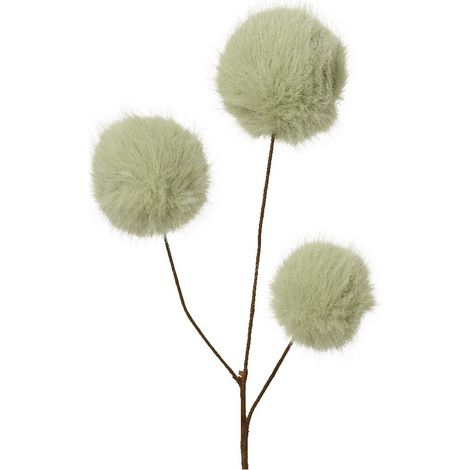 Stelo 3 bulbos de pelliccia verde salvia 70 cm