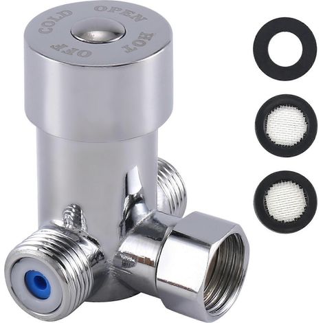 Mitigeur thermostatique G1/2 pour robinet automatique, compatible eau chaude/eau froide. (1/5)