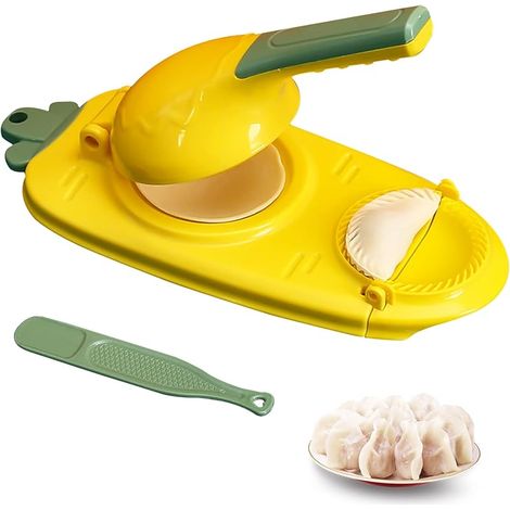 2 en 1 Dumpling Maker Manuelle, Moule de Fabricant de Boulette, Machine a Ravioli, Moule à Dumplings avec Cuillère de Remplissage, Rapide et Facile pour Faire des Boulettes et Peaux de Boulettes (1/5)