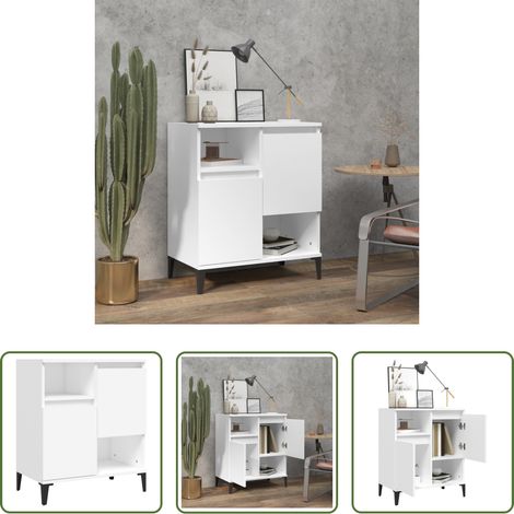 Stauraum - Sideboard Weiß 60x35x70 cm Holzwerkstoff (1/5)