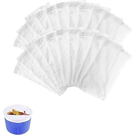 Calzini per skimmer da piscina, Calzini per skimmer, Calzini per skimmer da piscina, Prefiltro per skimmer riutilizzabile e super elastico per intrappolare polline, foglie, capelli, olio e insetti (20 (1/5)