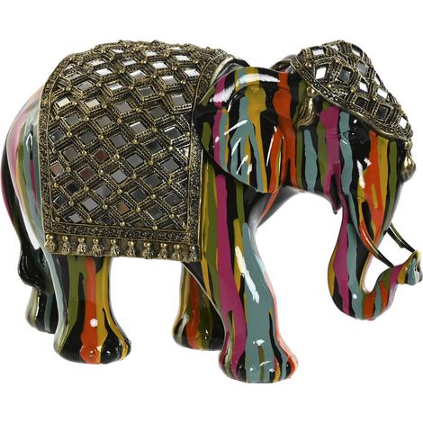 Figura Resina 31X14X22.5 Elefante Multicolor (1/3)