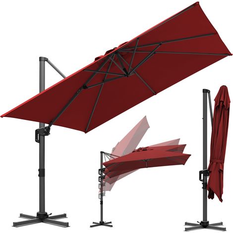 TolleTour Marktschirm Rot – Sonnenschutz für Garten, Balkon & Terrasse, robust und wetterfest