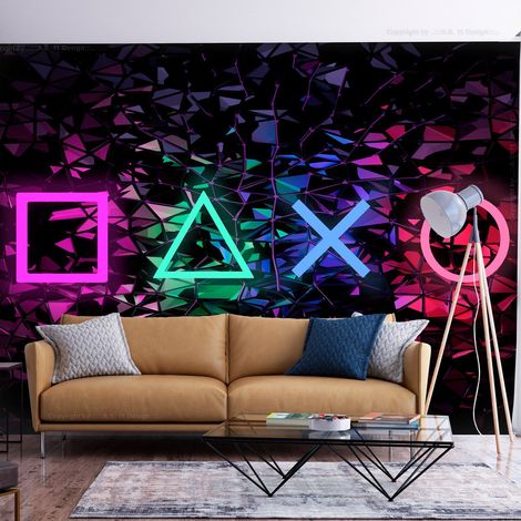 Papier peint Fun Symbols - 200 x 140 cm (1/4)