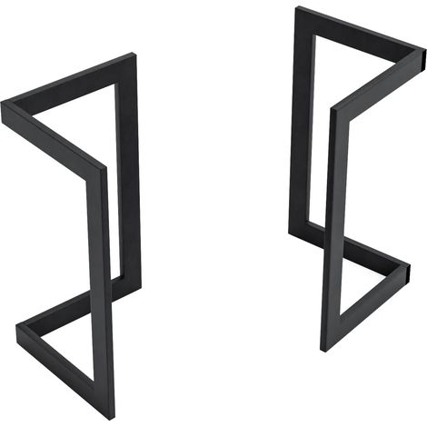 Set de 2 pieds de table 72 x 40 x 39 cm acier noir (1/3)