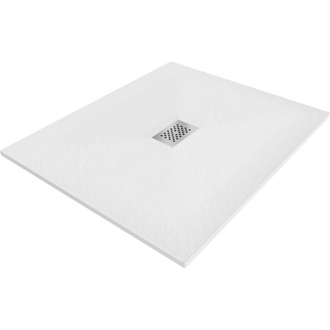 Bac à douche Mexen Hugo rectangulaire SMC 120 x 100 cm, blanc, cache inox - 42101012-X (1/5)