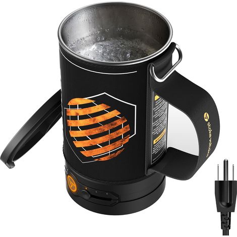 Bouilloire Electrique, 220-240 V, Chauffe-eau Portable pour Café et Thé, Acier Inoxydable 304, 500 W, Eau Bouillante Rapide, Arrêt Automatique (1/5)
