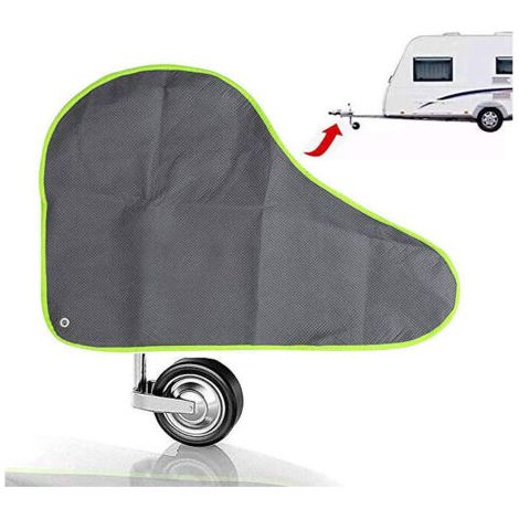 Gris Housse de Timon remorques, Housse de Protection pour caravanes et remorques Attelage Universelle Couverture de remorquage Housse pour Tête d'attelage de Caravane Remorque (1/4)