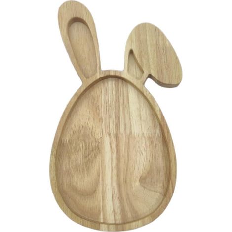 Planche À Charcuterie En Forme De Lapin De Pâques, Planche À Découper En Forme De Lapin, Plateau De Service En Bois, Plateau D'apéritif, Plat À Sushi, Assiettes À Collation Pour Maison, Fête De (1/5)