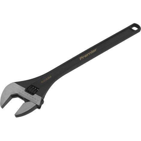 Sealey Adjustable Wrench 600mm Jaw Capacity 60mm Black Phosphate Finish AK9566