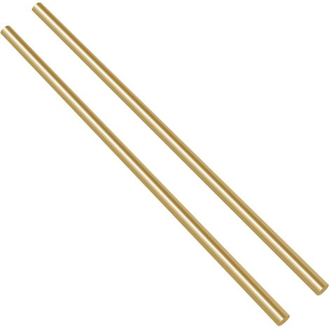 2 x Solid Brass Round Bars Diameter 6.35mm 14" Length Ideal for Various Miniature Axles Airplane, Boat and Cars (1/5)