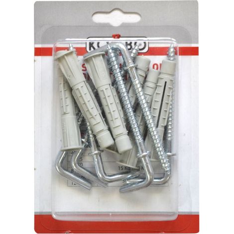SET DA 6 PZ TASSELLI IN NYLON 8 MM CON GANCIO A