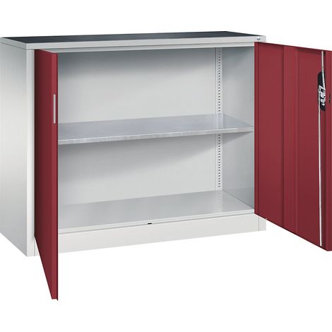 C+P, Armoire d'atelier hauteur bureau à portes battantes,