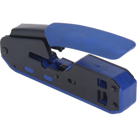 RJ45-Crimpwerkzeug-Set mit Abisolierzange für Cat5-, Cat5e- und Cat6-Durchgangsverbinder (1/5)