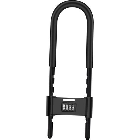 Serrure de porte robuste - Serrure à combinaison à 4 chiffres - Serrure à code antivol en forme de U - Acier trempé résistant aux intempéries (1/5)