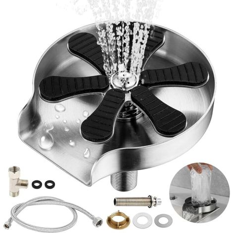 Rince Verre Evier en Acier Inoxydable Lave Verre Haute Pression Accessoires pour Evier de Cuisine Bar Restaurant Café (1/3)