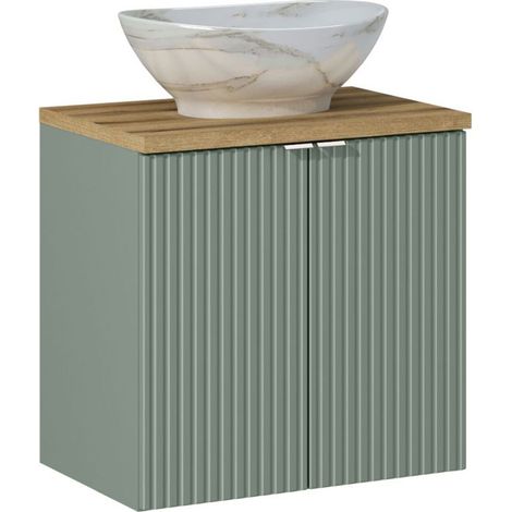 Waschtisch 60cm in grün und Eiche NEWPORT-56-GREEN (1/5)