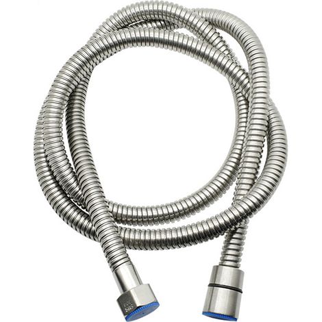 Tuyau De Douche Portable - 143 Cm - Plaqué Chrome - Raccord En Laiton Massif - Pour Robinetterie G1/2 - 1 Pièce (1/5)