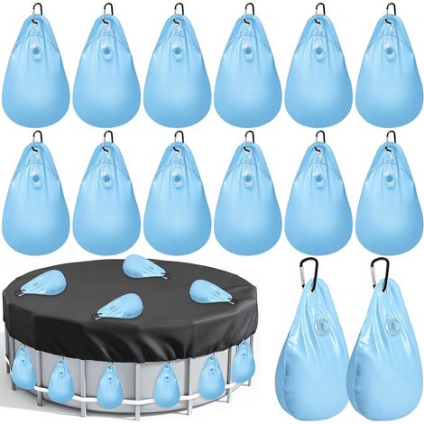 Sacs d'eau Lourds pour Couverture de Piscine, 12 Pièces Sac Lestage Eau Bache Piscine, Sacs à Eau de Piscine (1/5)