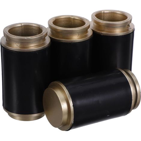 Lot de 4 Embouts de Tringle à Rideaux en Fer 22 MM Finition Mat Noir Décoration Colonne pour Fenêtre Protection Tringle et Tissu Remplacement Rapide pour Maison et (1/5)