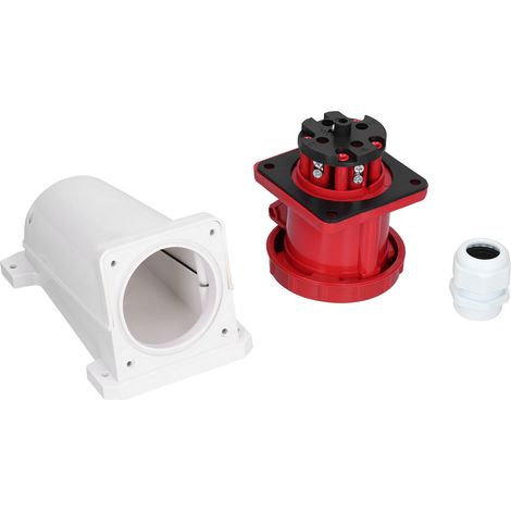 Jeu de connecteurs de prise industrielle, étanche IP67, alimentation triphasée, 4 broches 63A 3P + E 380415V