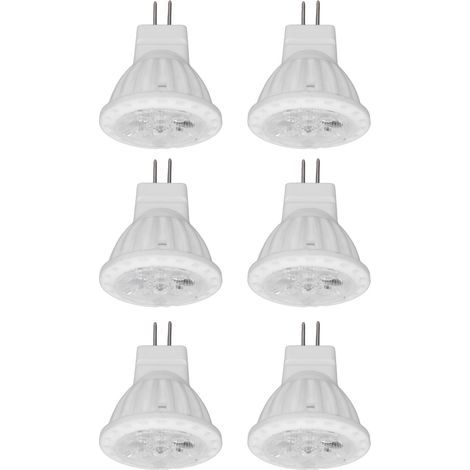 6er-Pack MR11 4W GU4 LED-Lampen mit Doppelstiftfassung, dimmbar, 360 lm, für Wege, Gärten und Landschaftsgestaltung, 220 V, warmweiß (3000 K) (1/5)