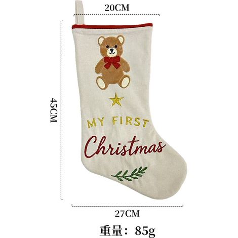 Weihnachtsstrümpfe, bestickte Geschenkstrümpfe, Weihnachtsmann, Schneemann, Süßigkeitentüten, Fensterdekorationen, Christbaumschmuck