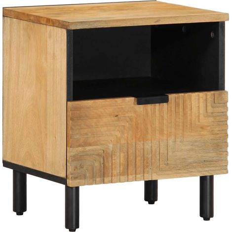 Nachttisch Braun 40x33x46 cm Massivholz Mango