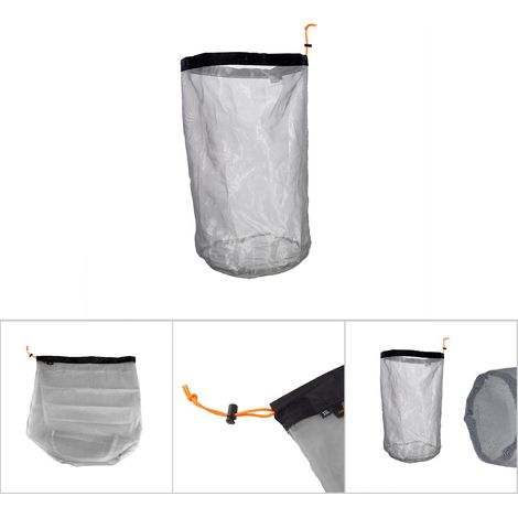 Sac de Rangement Léger en Maille avec Cordon pour Randonnée Camping Voyage (Noir XXL) (1/5)