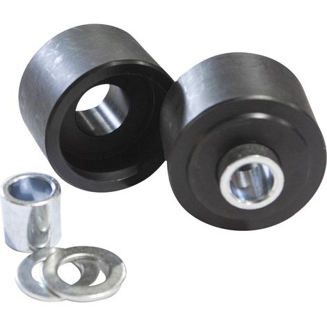 Clas – Paire de roues avant ø70x44mm pour cric rouleur – Nylon durable – Fixation entraxe 27mm – Compatible OH 6015