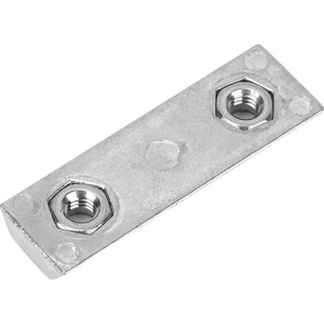 Écrou à double fente en alliage de zinc Z043M, utilisé pour fixer une plaque de base ou de renfort (1/5)