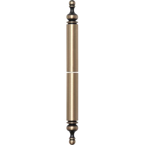 Zierhülse aus Messing Aufsteckhülse patiniert für Einbohrbänder Band ø 15mm, Bandhöhe 112mm, oben + unten