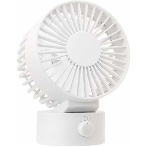 Ventilador de mesa silencioso, ventilador portátil USB personal para oficina, hogar, estudio y dormitorio - Blanco (1/5)