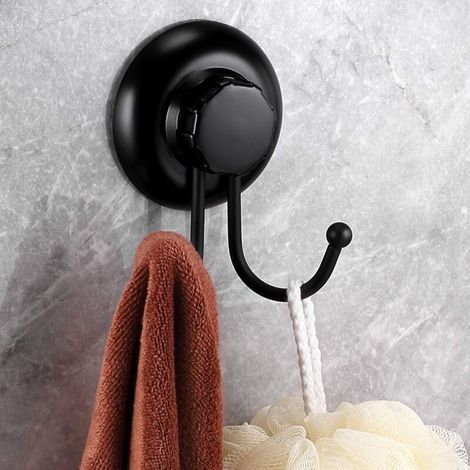 Gancio a doppia ventosa ZOLGINAH - Sistema a vuoto - Non richiede foratura - Gancio per asciugamani e accappatoi - Acciaio inossidabile - Gancio da parete per bagno e cucina (1/5)