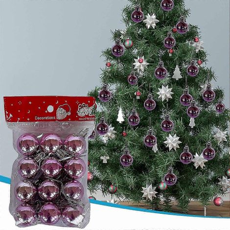 Décorations de Noël Boule de Noël Boule de Noël aux couleurs vives Boule électroplaquée Coffret cadeau Décoration de sapin de Noël Pendentif (1/5)