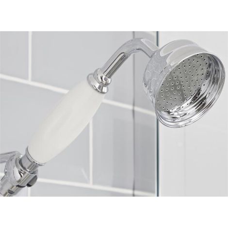 Milano Elizabeth Hand Shower Handset - Chrome & White