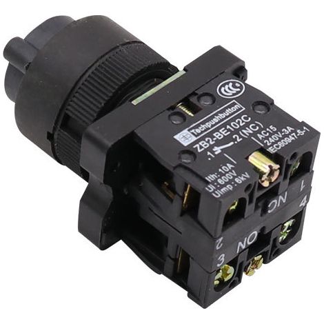 XB2-EG33 plastic keyless 3-position rotary button control switch, ZB2 mounting hole 22mm (1/3)