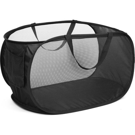 Panier à linge pliable et durable - Panier à linge pop-up en filet avec poches pratiques - Panier à linge pliable avec poignées renforcées - Convient pour la buanderie, la salle de bain, la chambre d' (1/5)