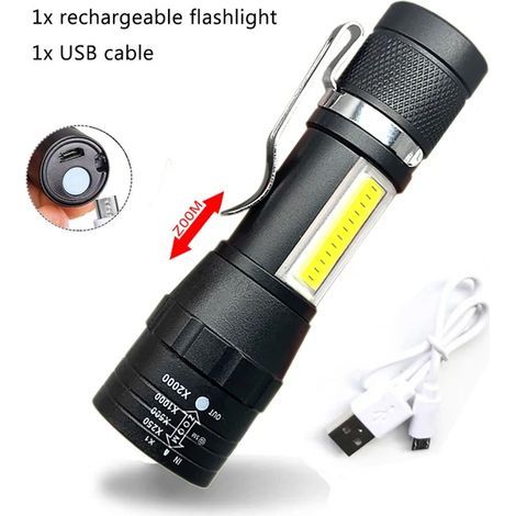Tragbare, wiederaufladbare Taschenlampe/Laterne mit 3 Leuchtmodi, Campinglampe, Mini-LED-Taschenlampe, 1 Stück