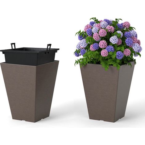 Réduisez l'arrosage manuel avec ces jardinières carrées, seau amovible et trou de drainage (1/5)