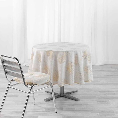 Nappe Antitache Ronde "Sunny Gold" 180cm Or (1/3)
